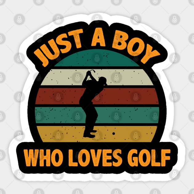 Just A Boy Who Loves Golf Sticker by busines_night